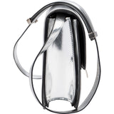Celine Metallic Silver Patent Leather Classic Box Medium Crossbody Bag