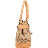 Coach Monogram Signature Canvas Hampton Flap Handbag
