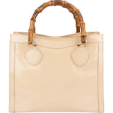 Gucci Patent Leather Bamboo Handle Large Diana Tote Handbag