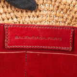 Balenciaga Raffia Panier Basket City Handbag