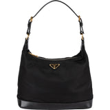 Prada Tessuto Saffiano Lux Leather Triangle Hobo Shoulder Bag