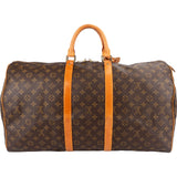 Louis Vuitton Monogram Canvas Keepall 55 Travel Bag