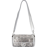 Fendi FF Sequin Embroidered Monogram Baguette Shoulder Handbag