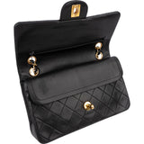 Chanel Quilted Lambskin Small 24K Gold Double Flap Shoulder Bag