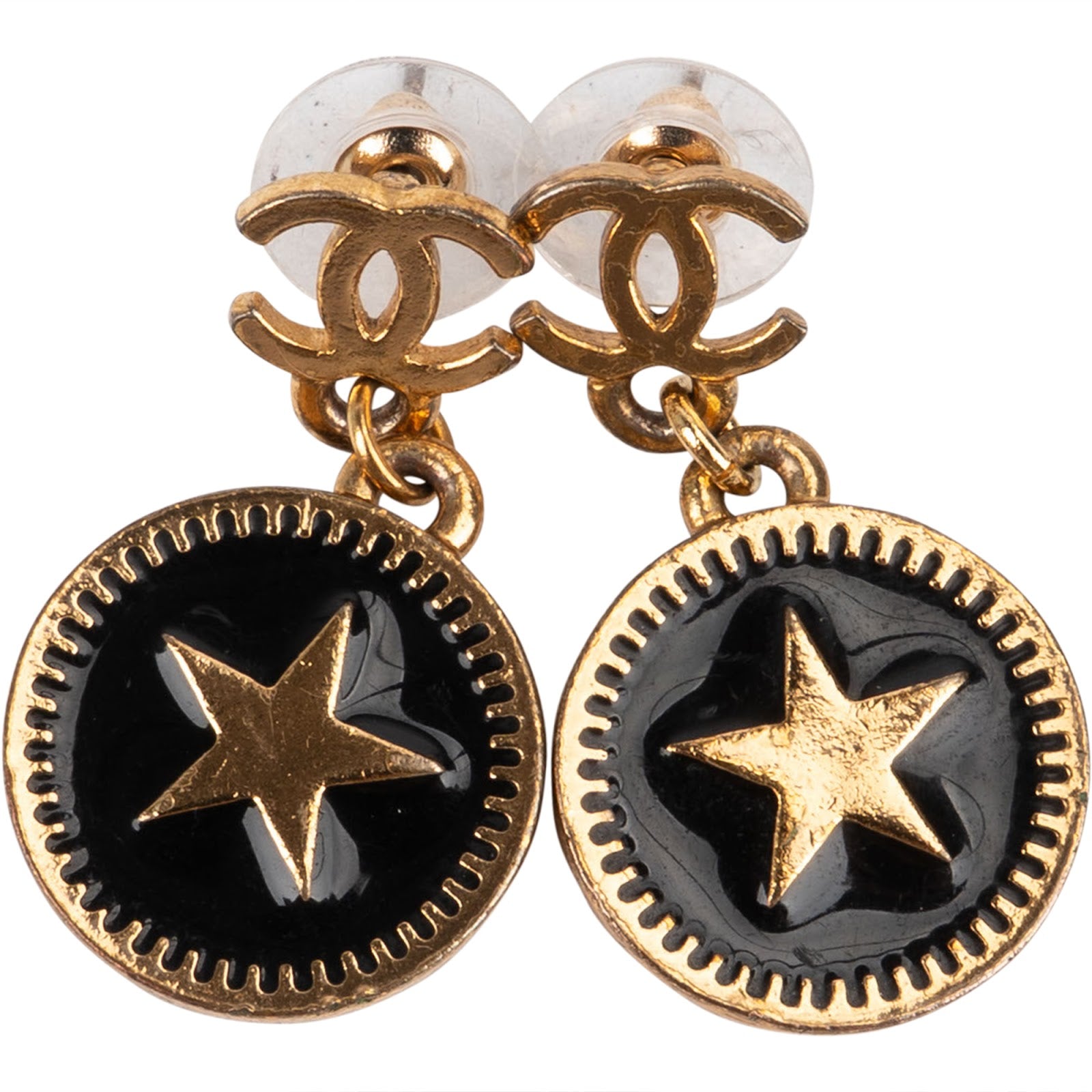 [🔄️B12 / F14] Chanel CC Star Dangle Earrings - vintageandkickz