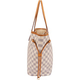 Louis Vuitton Monogram Damier Azur Canvas Neverfull MM Shoulder Bag