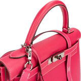 Hermès Epsom Leather Sellier Palladium Kelly 32 Handbag