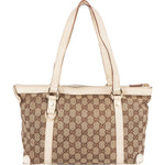 [🔄️B11 / F04] Gucci Monogram GG Canvas Abbey D-Ring Tote Shoulder Bag - vintageandkickz