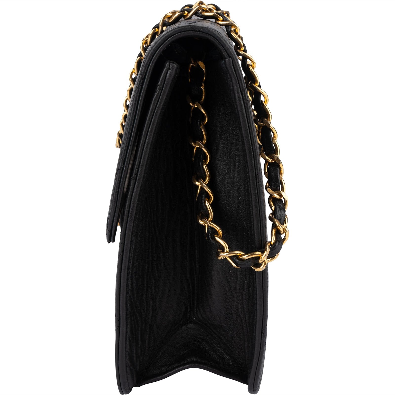 [🔄️B23 / F15] Chanel Quilted Lambskin Medium Double Flap Shoulder Bag - vintageandkickz