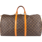 Louis Vuitton Monogram Canvas Keepall 55 Travel Bag