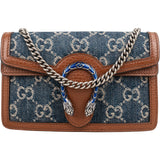 Gucci Monogram Denim GG Dionysus Super Mini Crossbody Bag