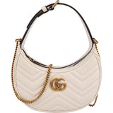 GucciQuilted Leather GG Marmont Half-Moon-Shaped Mini Shoulder Bag