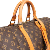 Louis Vuitton Monogram Canvas Keepall 50 Bandoulière Travel Bag