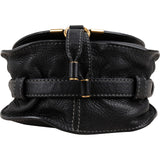 Chloé Black Leather Marcie Small Saddle Crossbody Bag