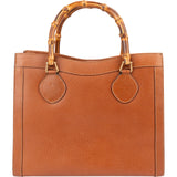 Gucci Grained Leather Bamboo Handle Handbag