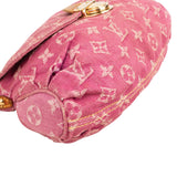 Louis Vuitton Pink Monogram Denim Pleaty Handbag