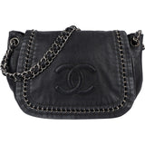 Chanel Calfskin CC Single Flap Shoulder Bag