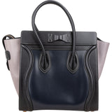 Céline Tricolor Smooth & Box Stitched Calfskin Luggage Handbag