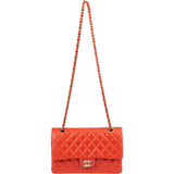 Chanel Quilted Lambskin Medium Double Flap Shoulder Bag
