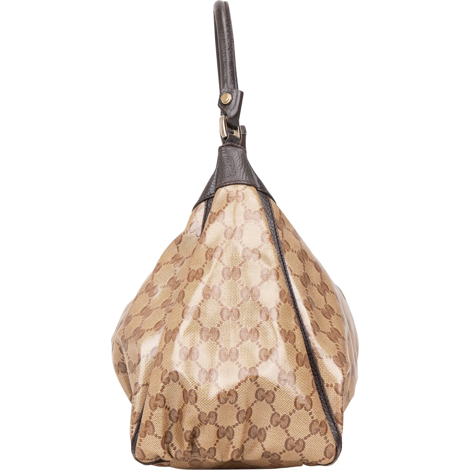 [🔄️B13 / F12] Gucci Monogram Crystal GG Canvas Abbey D-Ring Hobo Shoulder Bag - vintageandkickz