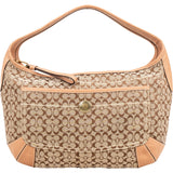 Coach Monogram Signature Pleated Hobo Shoulder Bag