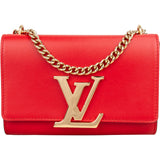 Louis Vuitton Rouge Leather Louise MM Crossbody Bag