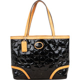 Coach Monogram Embossed Patent Leather Signature C Tote Handbag