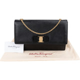 Salvatore Ferragamo Saffiano Leather Vara Bow Flap Crossbody Bag