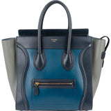 Céline Tricolor Leather Luggage Handbag