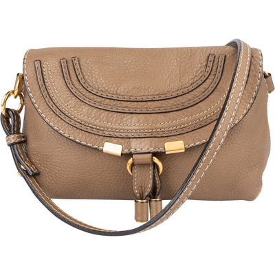 Chloé Grained Leather Small Marcie Crossbody Bag