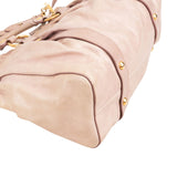 Miu Miu Vitello Lux Leather Drawstring Satchel Handbag
