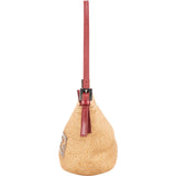 Fendi Raffia FF Buckle Baguette Shoulder Bag