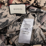 Gucci Beige Multicolor Floral Snake Print Silk Longsleeve Bow Blouse (IT40)