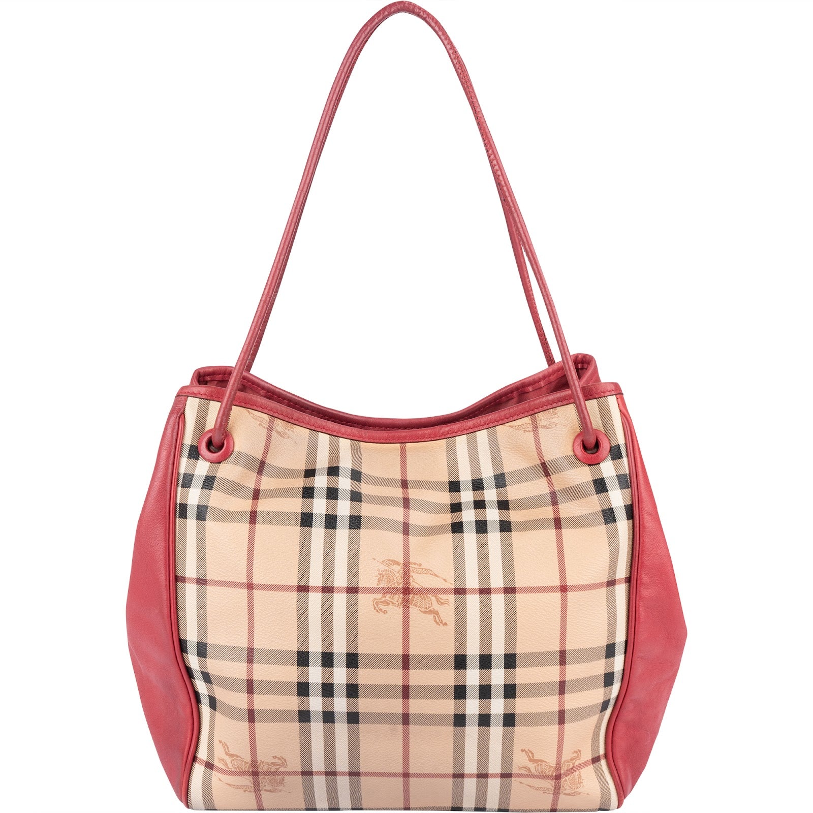 [🔄️B23 / F59] Burberry Haymarket Check Bucket Tote Shoulder Bag - vintageandkickz