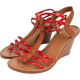 Louis Vuitton Patent Leather Monogram Idylle Wedge Sandals (37)