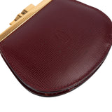 Cartier Bordeaux Leather Coin Purse Wallet