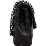 Chanel Quilted Lambskin East West Single Flap Shoulder Bag