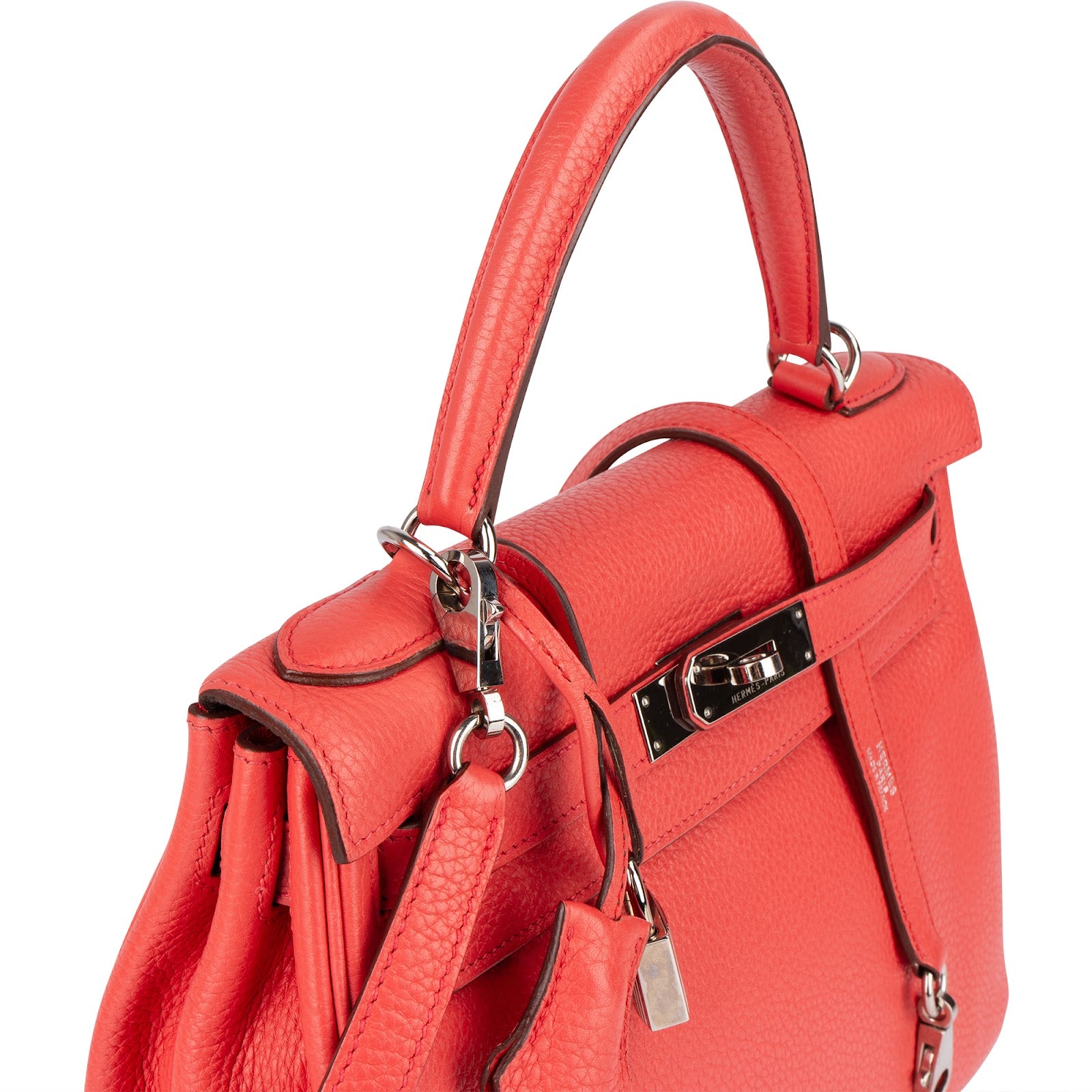 Hermès Rose Togo Kelly 28 Handbag - vintageandkickz