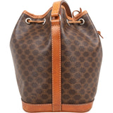 Celine Macadam Canvas Drawstring Bucket Crossbody Bag