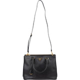 Prada Black Saffiano Leather Galleria Handbag