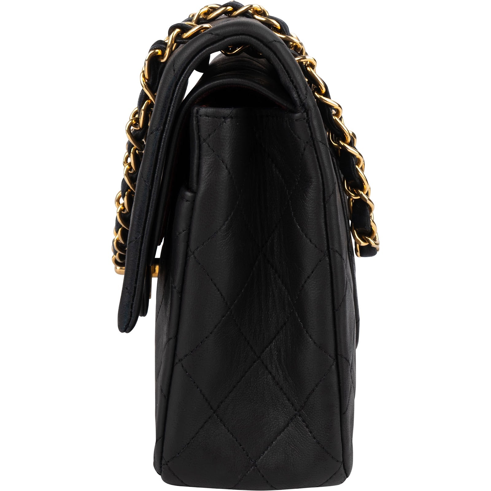 [🔄️B08 / F44] Chanel Quilted Lambskin Medium Double Flap Shoulder Bag - vintageandkickz