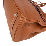Hermès Brun Taurillon Clemence Leather Alezan Palladium Birkin 35 Handbag