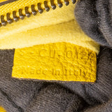 Celine Yellow Drummed Calfskin Luggage Handbag