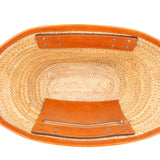 Balenciaga Raffia Leather Panier Basket Handbag