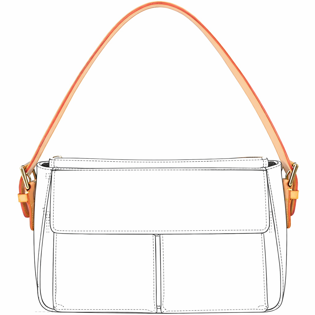 Vachetta Schulterriemen (Breit) - Viva Cité GM - vintageandkickz