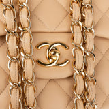 Chanel Quilted Lambskin Jumbo Double Flap Crossbody Bag
