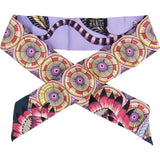 Hermès Savana Dance Silk Twilly Tuch Scarf