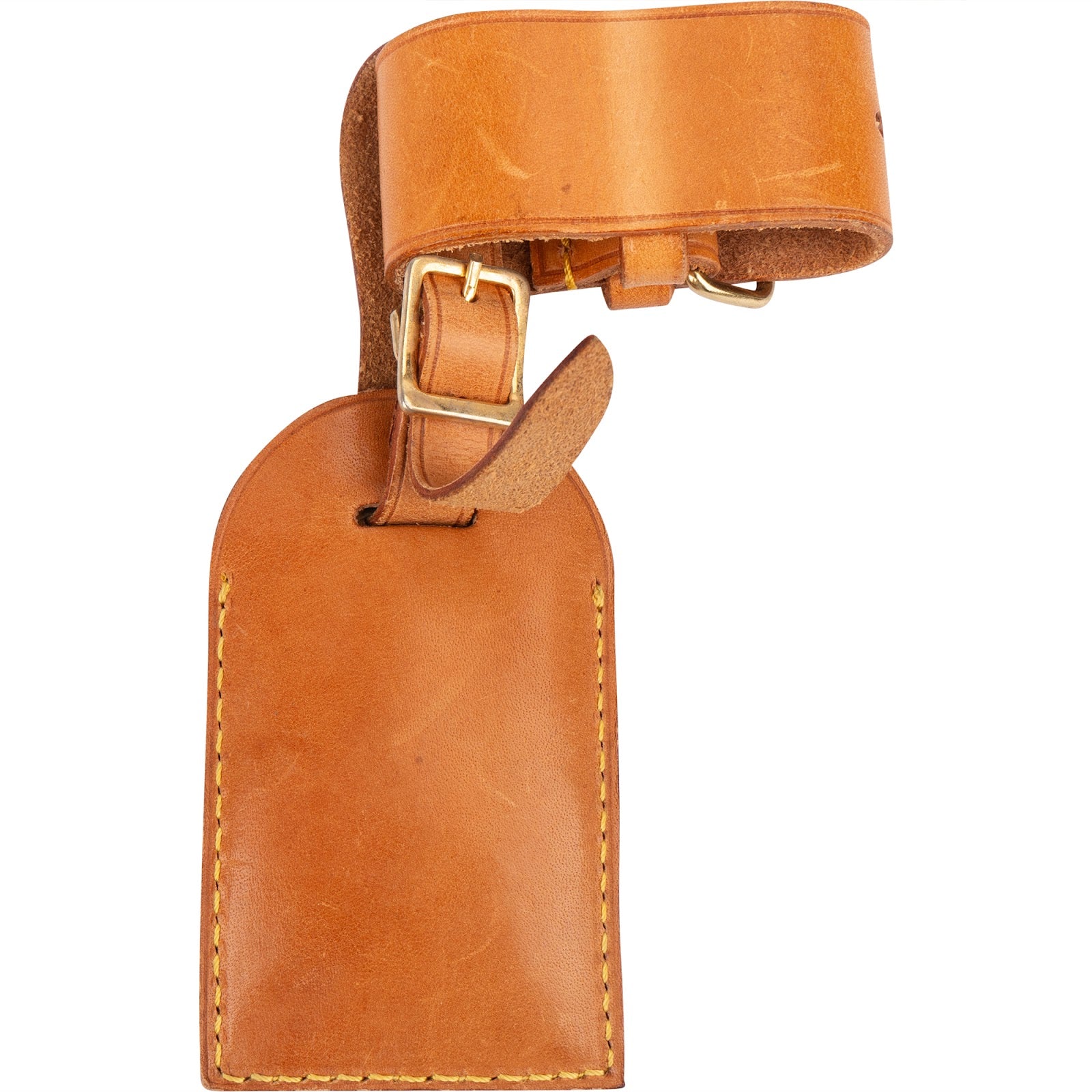 [🔄️B21 / F23] Louis Vuitton Vachetta Leather Luggage Tag - vintageandkickz