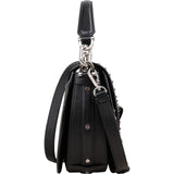 MCM Visetos Monogram Patricia Studded Saddle Crossbody Handbag
