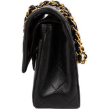 Chanel Quilted Lambskin 24K Gold Small Double Flap Shoulder Bag